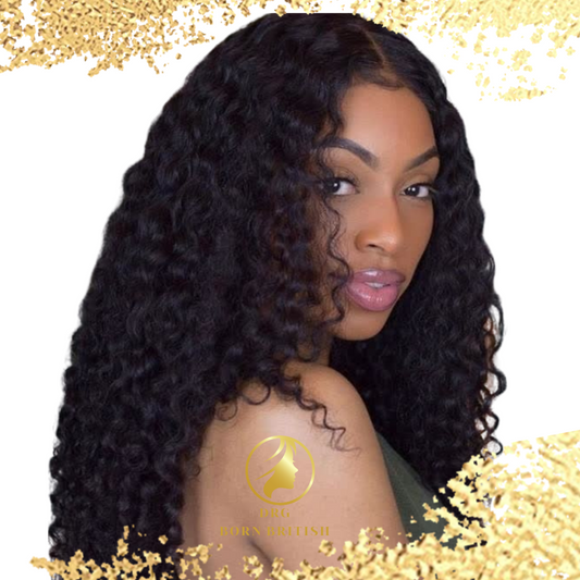 Human Hair 13x4 Big Lace Full Front Deep Curly Wig