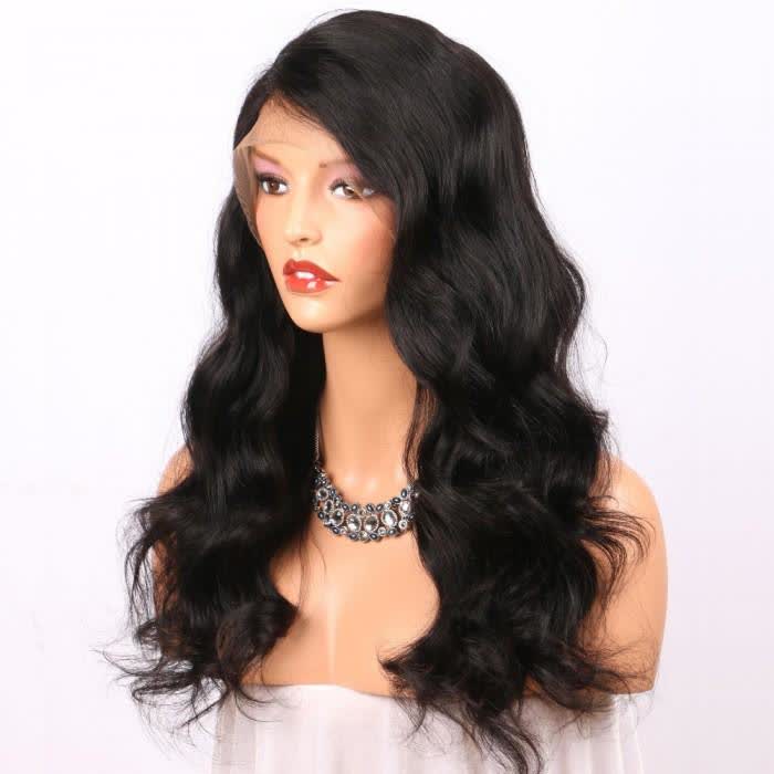 Human Hair Natural loose wave 13x4 HD full lace front wig