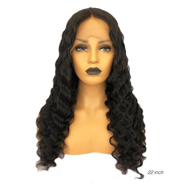 HD- 13x4 Lace Front Human Hair Deep Wave Wig